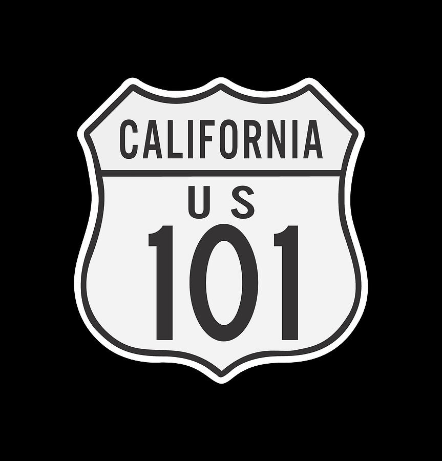 Signs - California Highway 101 Wo Txt Digital Art By Tom Adkins - Fine ...