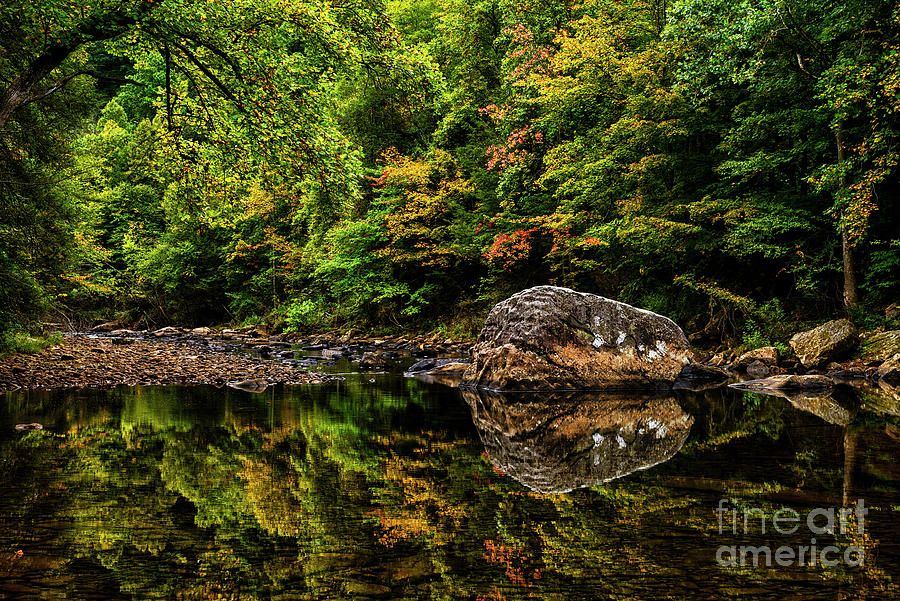 Signs of Fall on the River Photograph by Thomas R Fletcher