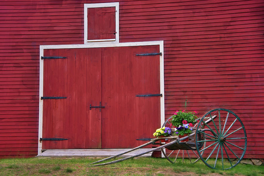 Signs of Spring at the Red Barn Photograph by Joann Vitali