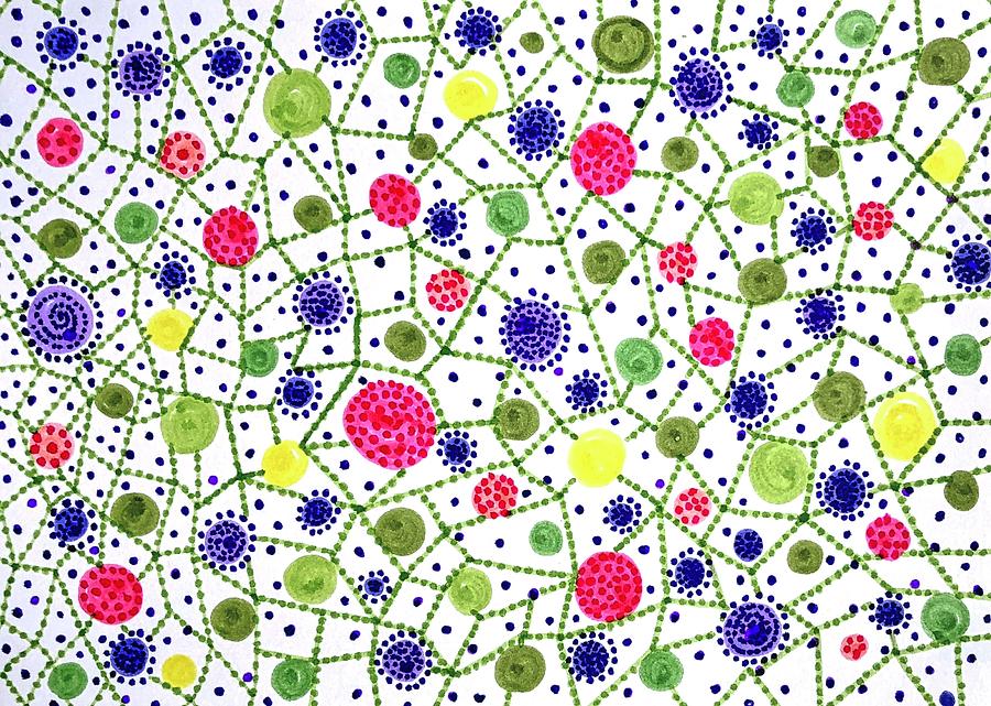 Signs of Spring Dot Painting Painting by Kirsten Giving