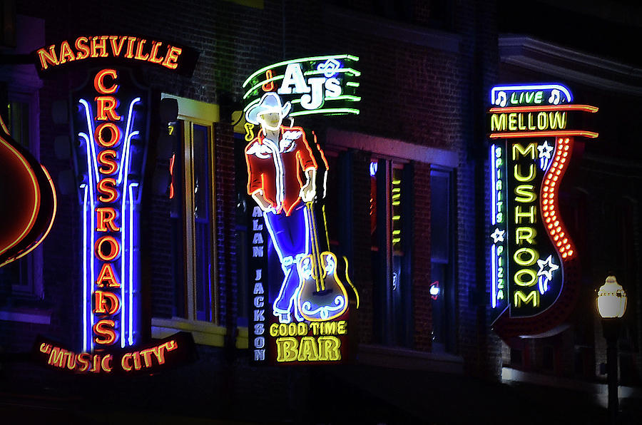Signs on Broadway Nashville Photograph by Nadalyn Larsen