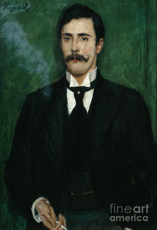Portrait Painting - Sigurd Ibsen by O Vaering by Hans Heyerdahl