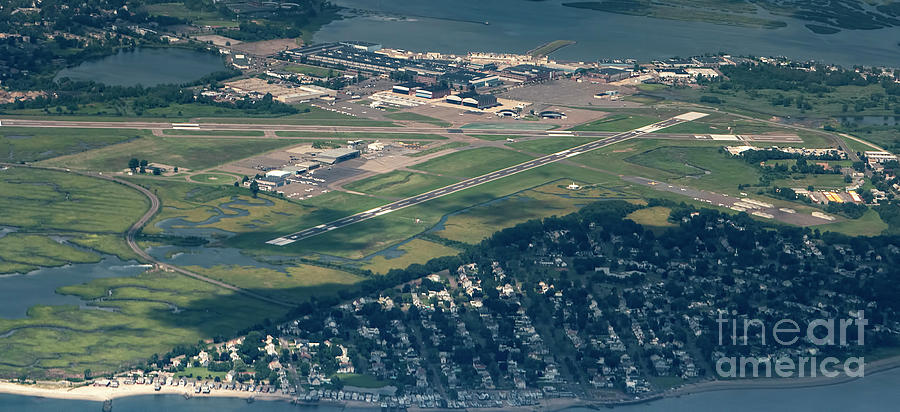 Sikorsky Memorial Airport Aerial Photograph by David Oppenheimer