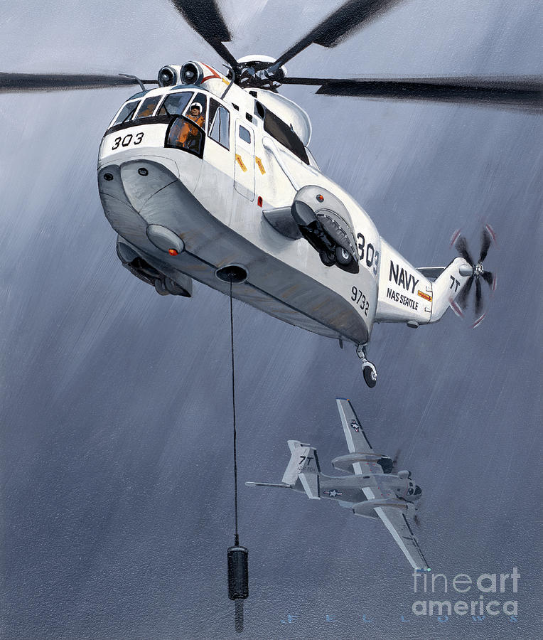 Sikorsky S-61 HH-3E Painting by Jack Fellows