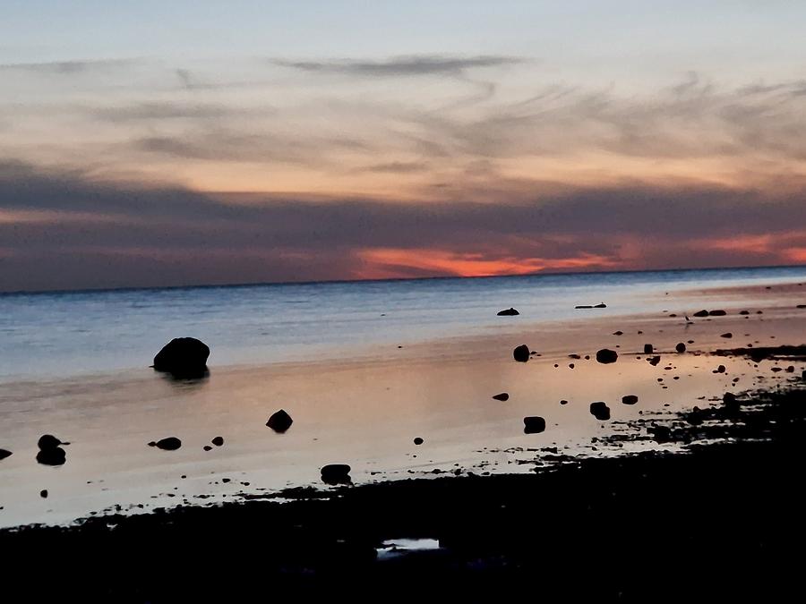 Silence Evening Beach with beautiful sky Photograph by Eva-Maria Di Bella