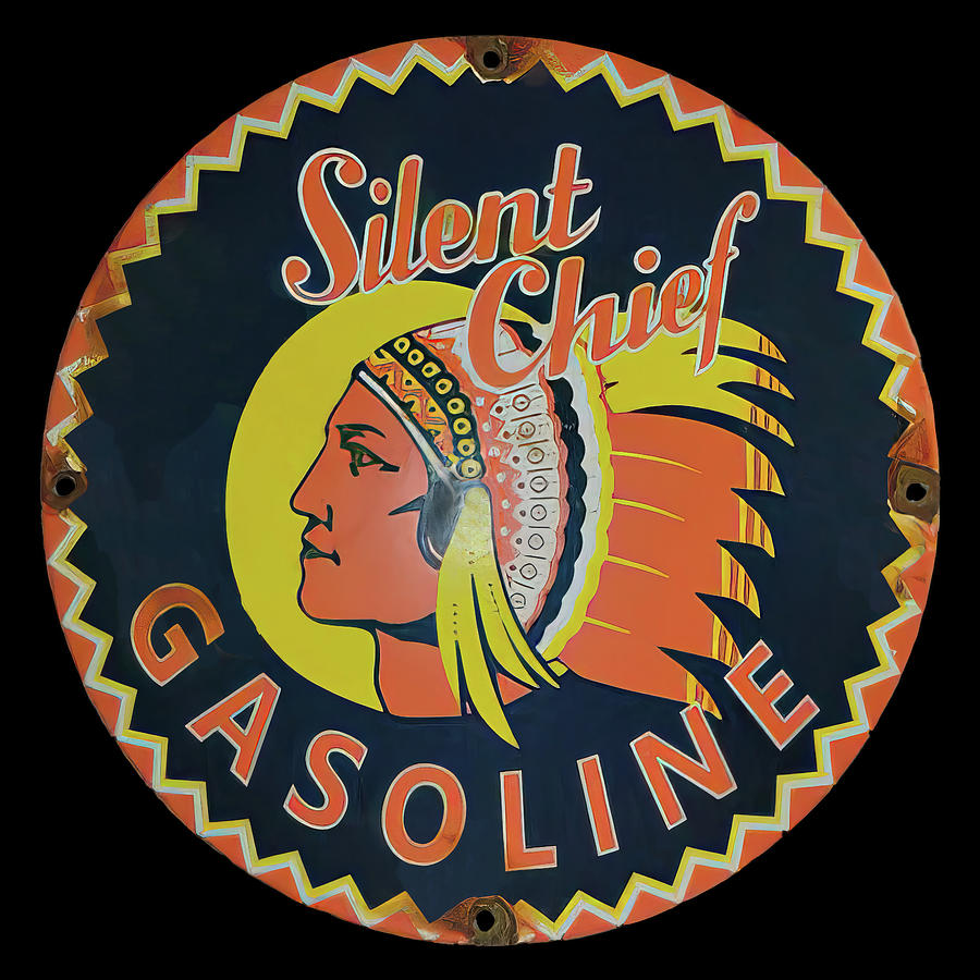Silent Chief Gasoline vintage sign Photograph by Flees Photos