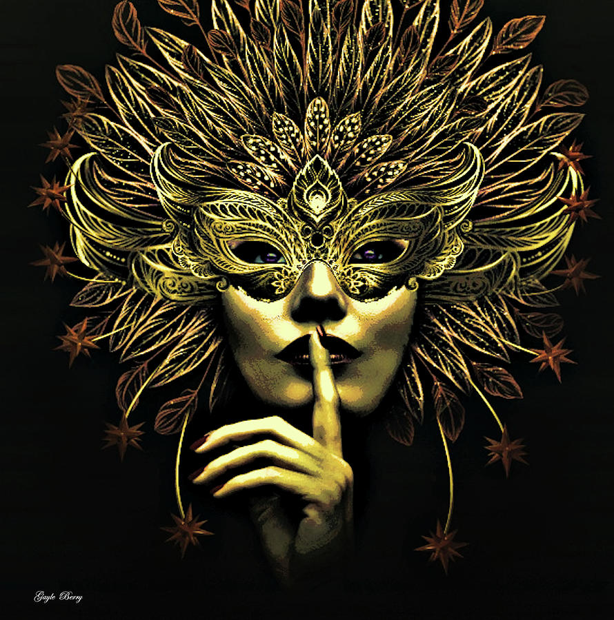 Masquerade Mask Mixed Media by Gayle Berry - Fine Art America