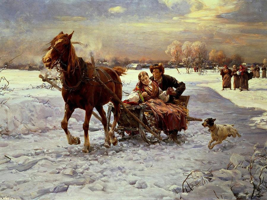 Silent Night Painting by Alfred Wierusz-Kowalski - Fine Art America