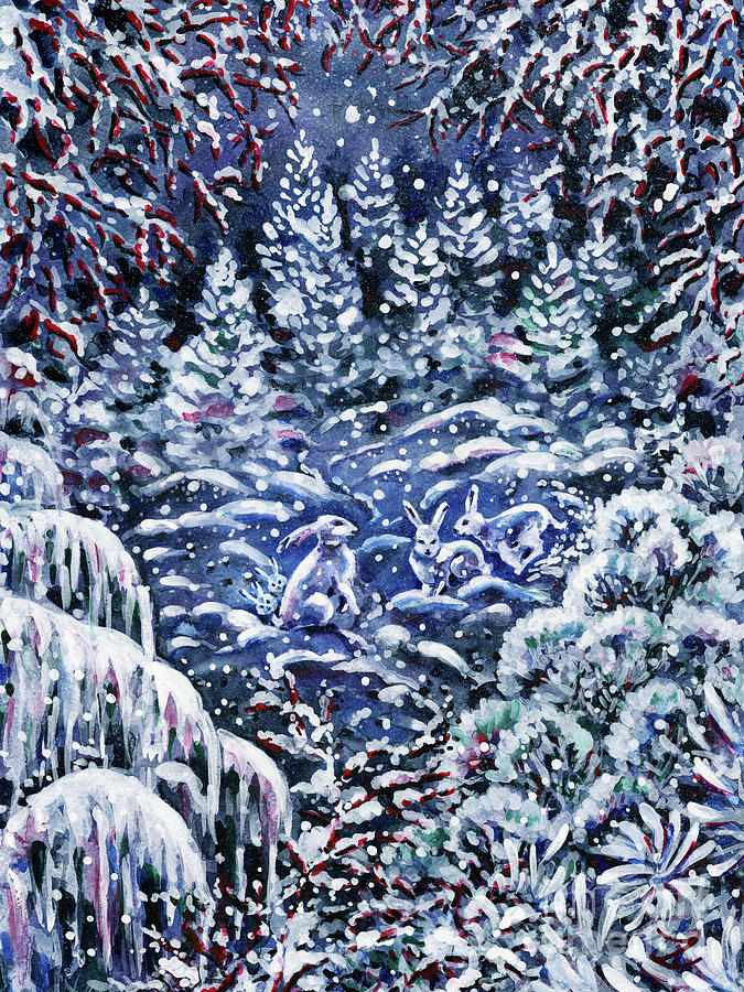 Christmas Painting - Silent Night by Zaira Dzhaubaeva