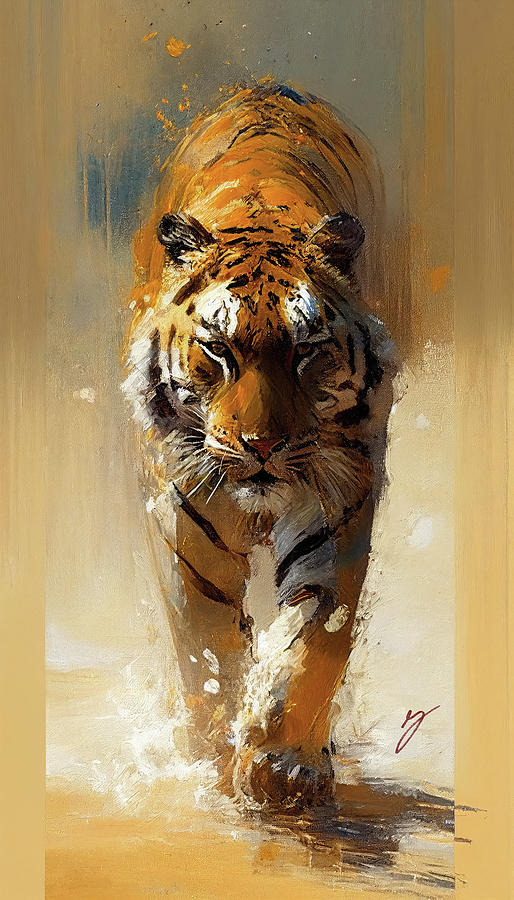 Wildlife Painting - Silent Stalker by Greg Collins