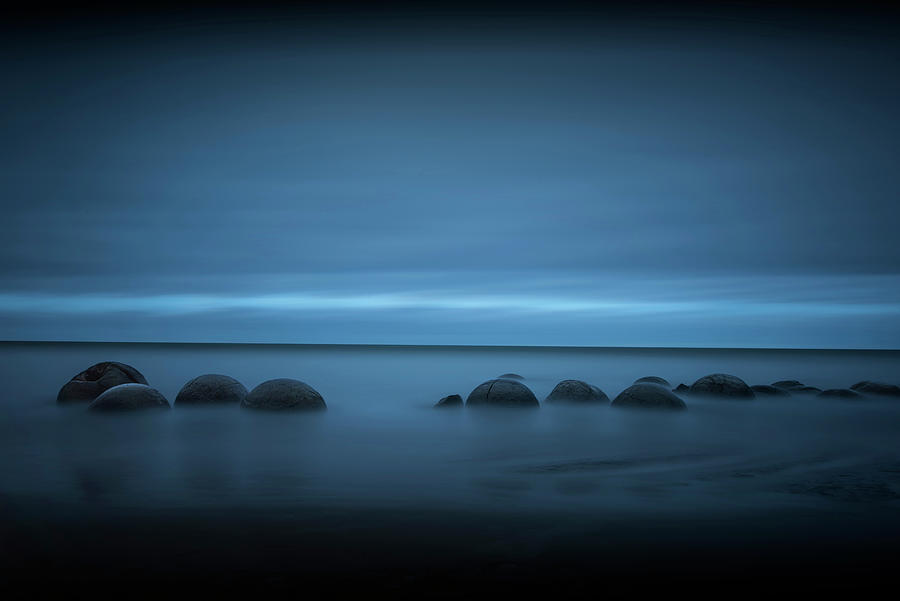 Silent Symphony - Moeraki Boulders of New Zealand Photograph by Puttaswamy Ravishankar