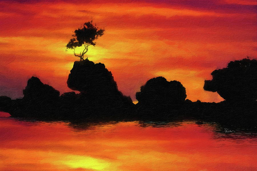 Silhouette at Sunset Digital Art by Russ Harris