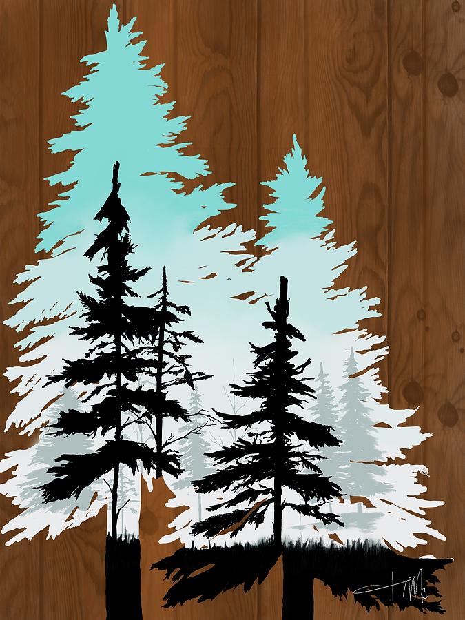 Silhouette Forest Digital Art by Tammy Mccormick - Pixels