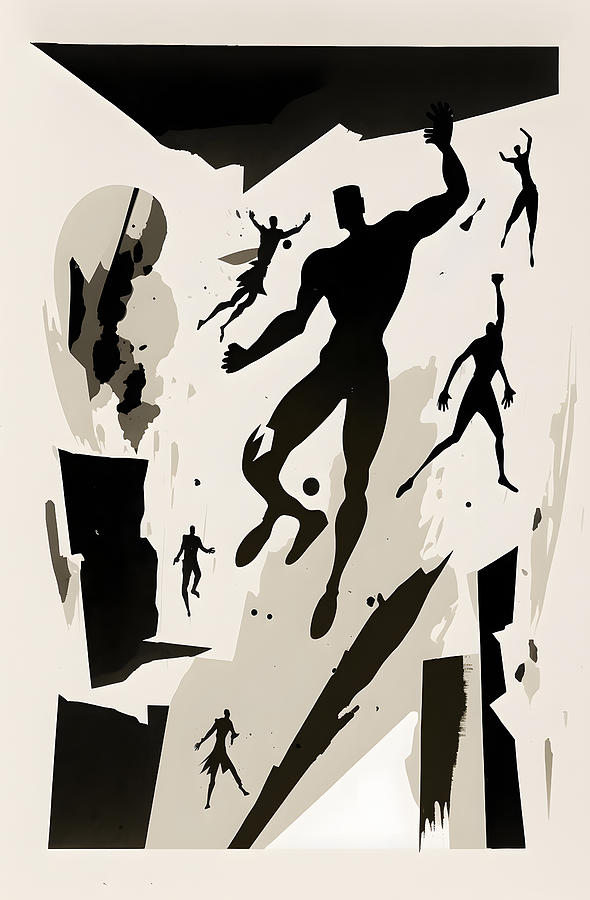 Silhouettes Digital Art - Silhouette Frolic by TintoDesigns