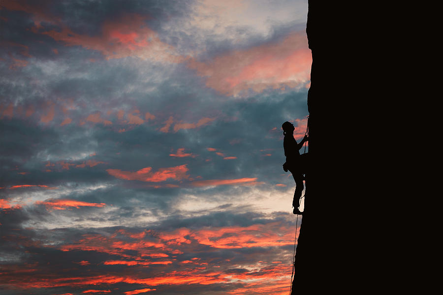 Silhouette Man Climb Digital Art by Alem Coksa - Fine Art America