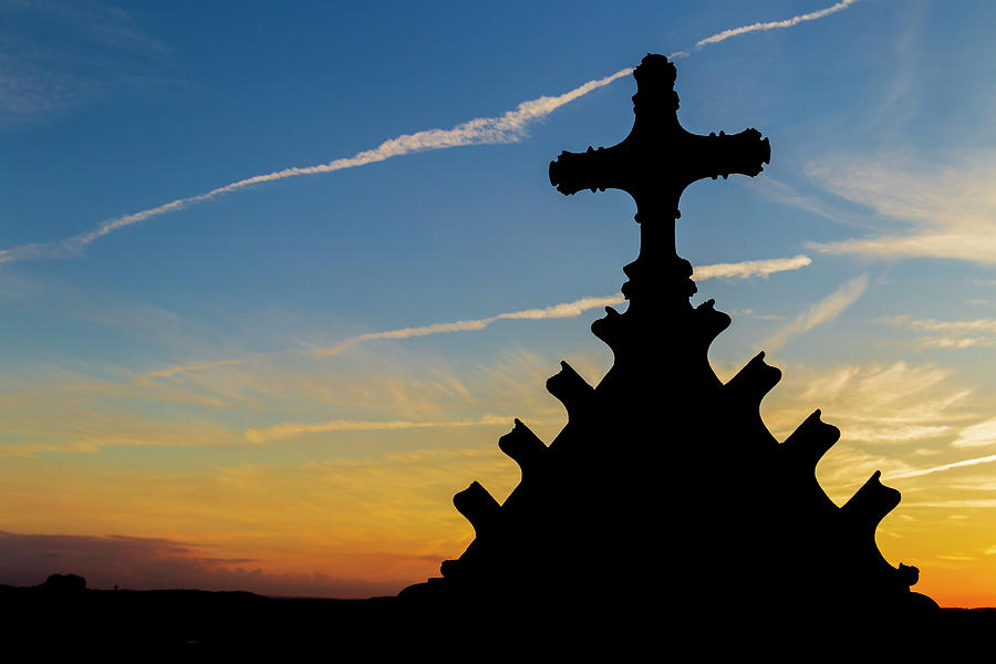 Silhouette of a tombstone Photograph by Fabiano Di Paolo