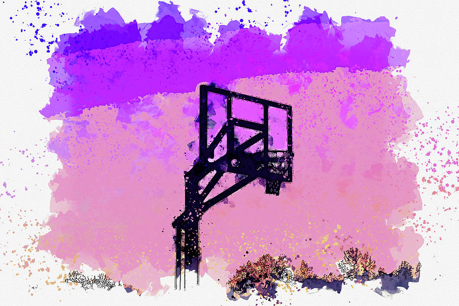 silhouette of basketball system ca by Ahmet Asar Asar Studios Painting
