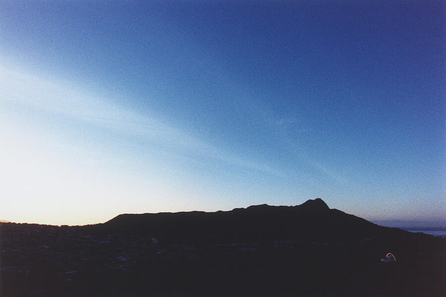 Silhouette of Diamond Head, Oahu, Hawaii, USA Photograph by Dex Image