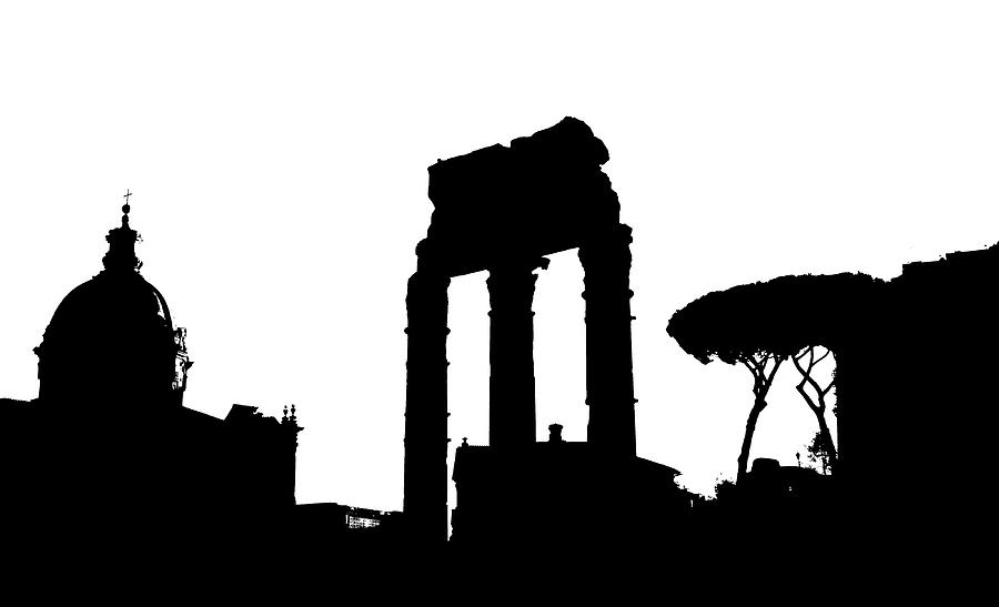 Silhouette of Imperial Forums Photograph by Fabiano Di Paolo