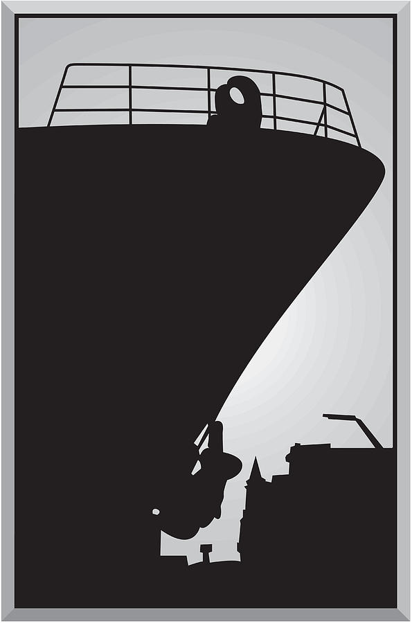 Silhouette of Ship Drawing by Clipartdotcom