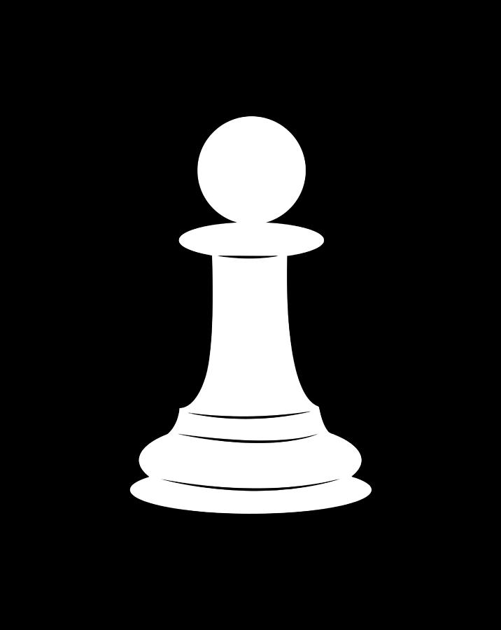 Silhouette Pawn Chess Piece Master Checkmate Board Player Digital Art ...