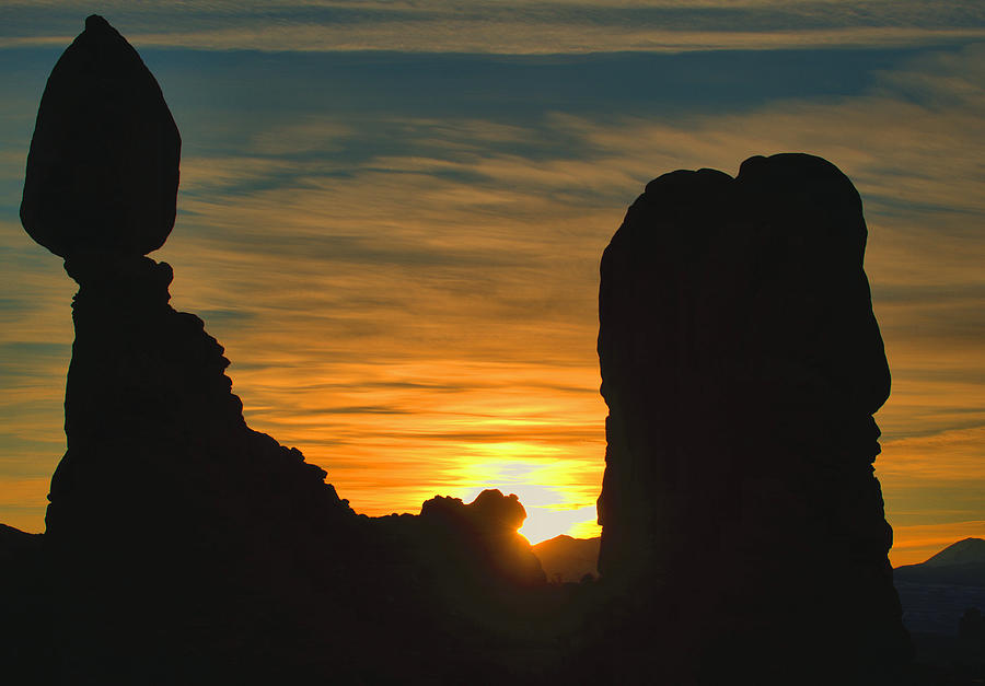 Arches Rock Formations At Sunrise Photograph by Stephen Vecchiotti