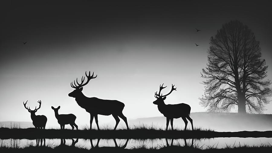 Silhouettes of Solitude and Unity Digital Art by Samuel HUYNH Silhouettes of Solitude and Unity Digital Art by Samuel HUYNH