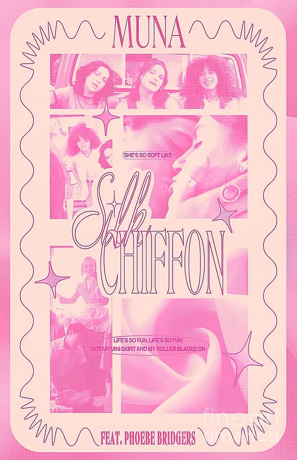 Silk Chiffon MUNA feat Phoebe Bridgers Painting by Bailey Matthews Fine Art America