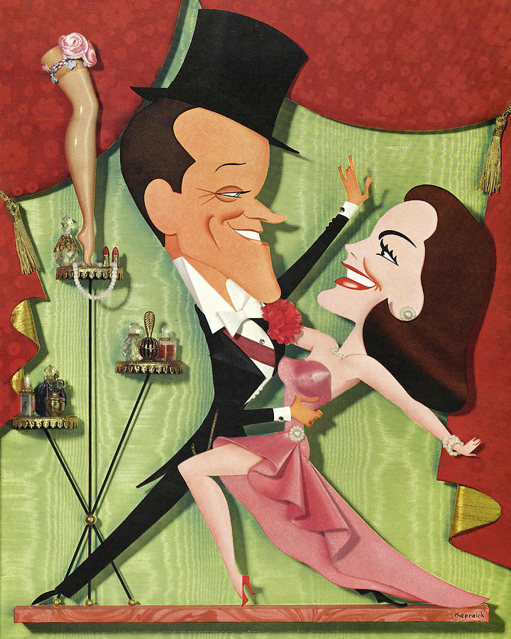 Fred Astaire Painting - Silk Stockings, 1957, movie poster painting by Jacques Kapralik by Movie World Posters