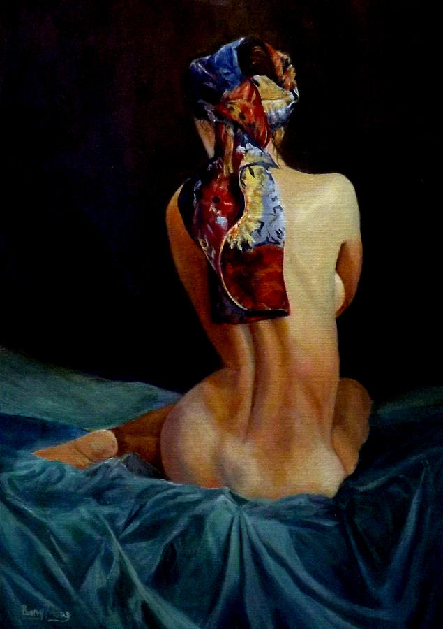 Silk Turban Painting by Barry BLAKE