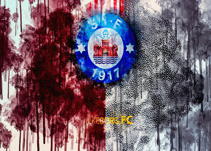 Silkeborg If Logo Leather Silkeborg Fc Digital Art by Sissy ANGELASTRO