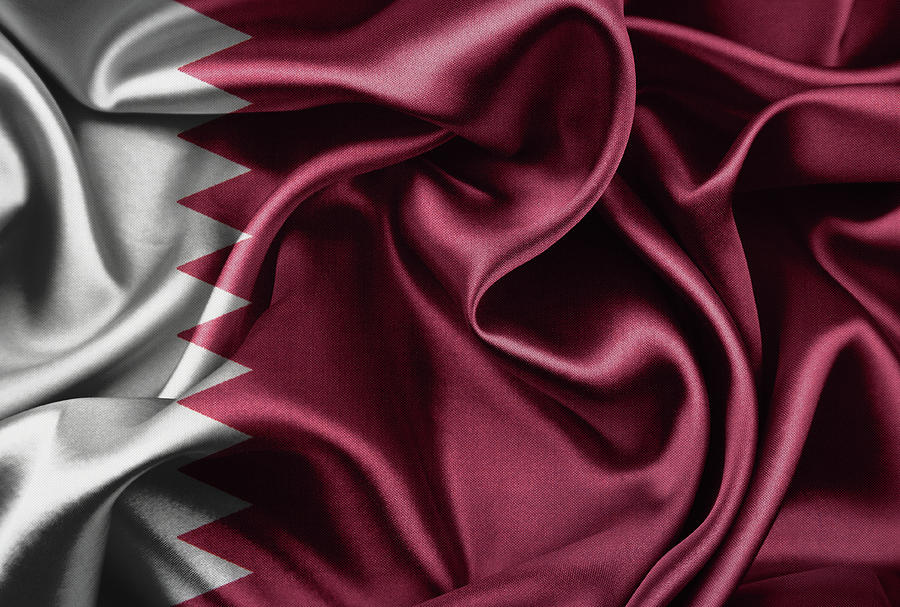 Silky Qatar Flag Photograph