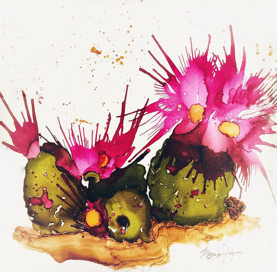 Silly Cactus Painting by Marcia Breznay