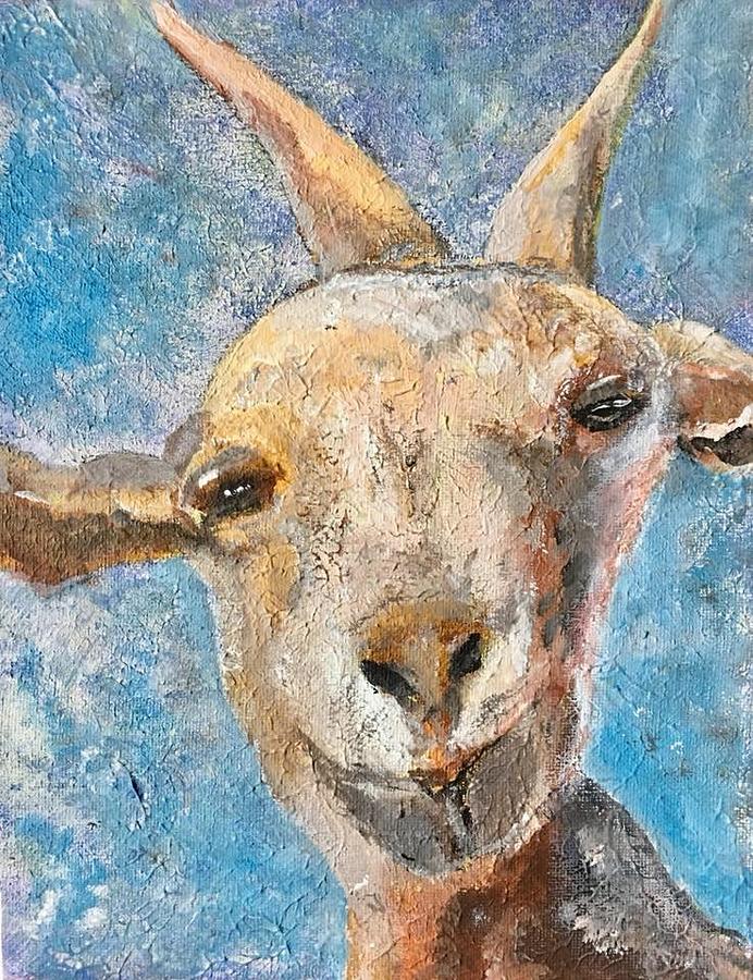 Silly Goat Painting by Barbara Cantelon - Fine Art America