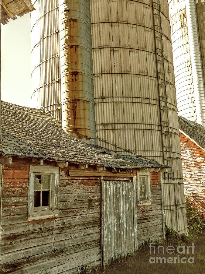 Silo and Shed Photograph by Curtis Tilleraas - Pixels