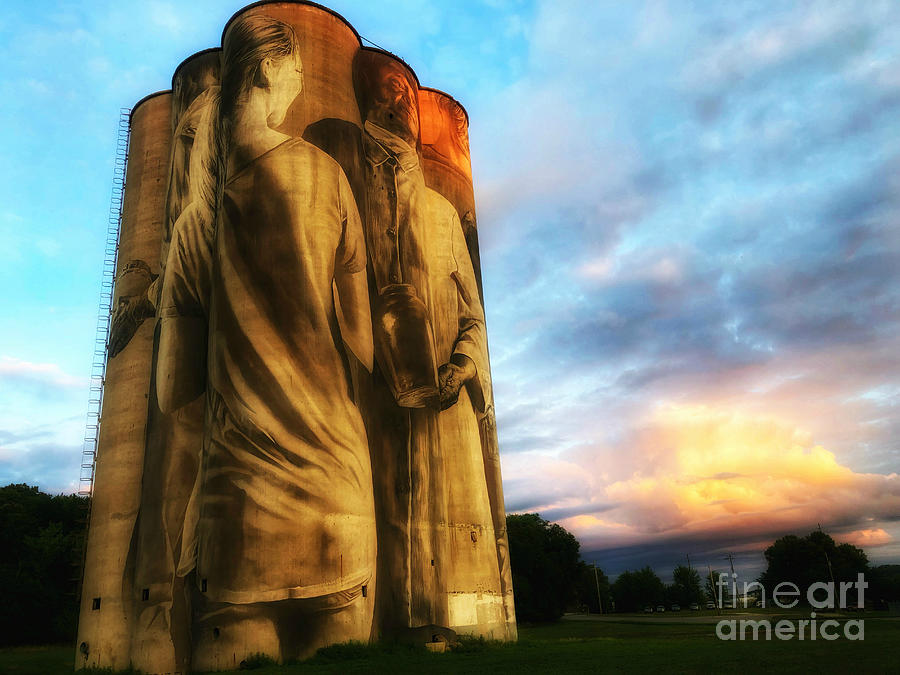 Silo Painting At Sunset Photograph by Kathy M Krause