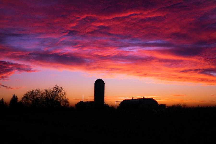 Silo Sunset Photograph by Nicole Engstrom