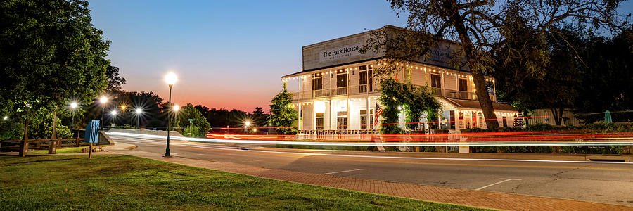 Siloam Springs Arkansas Cityscape And Park House Panorama Photograph by ...