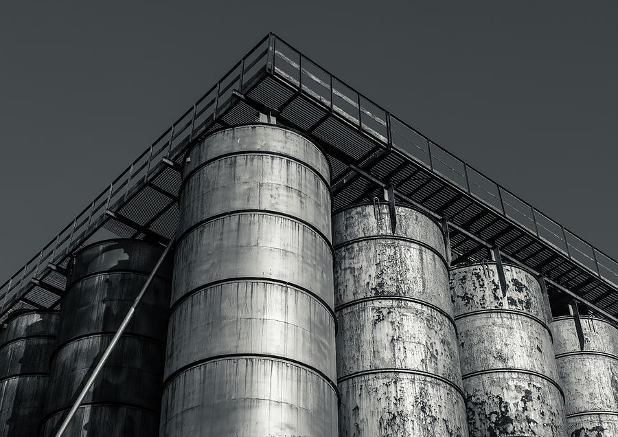 Silos Photograph by Industrial Fine Art