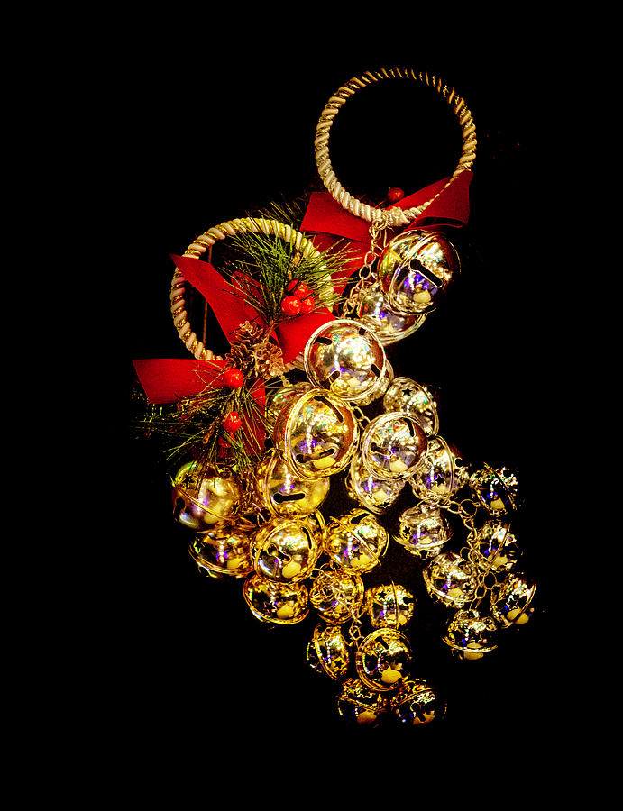 Christmas Photograph - Silver And Gold Jingle Bells by Her Arts Desire