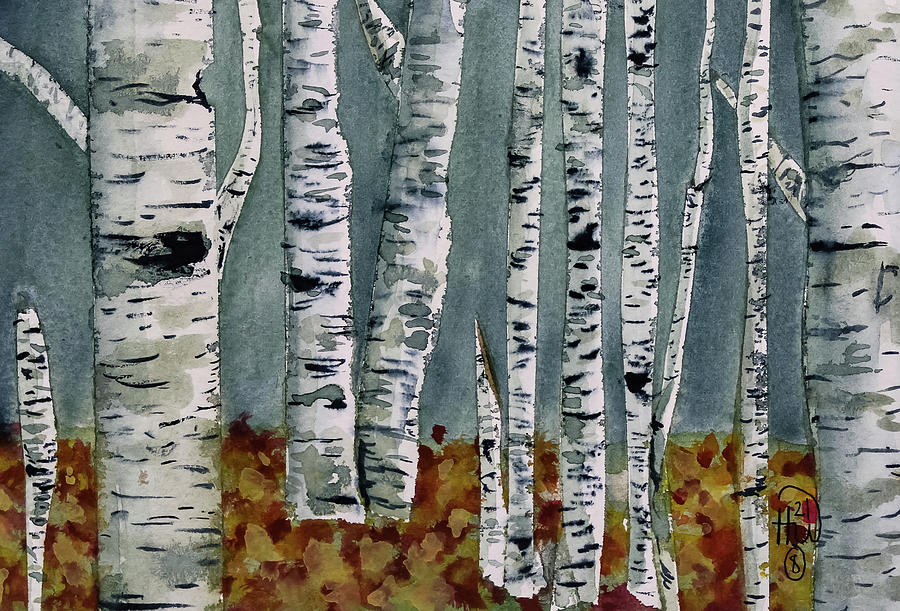 Silver Birch Painting by Holly Wentlent - Fine Art America