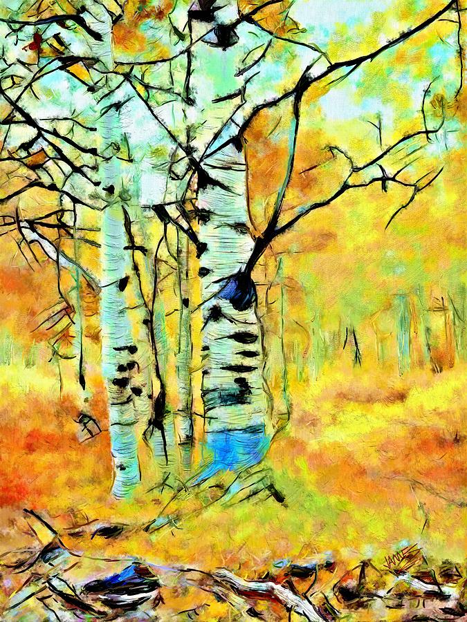 Silver Birches Painting by James Shepherd