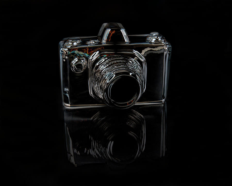 Silver Camera On Black Photograph