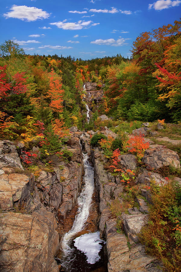 Silver Cascade Waterfalls - New Hampshire Photograph by Joann Vitali