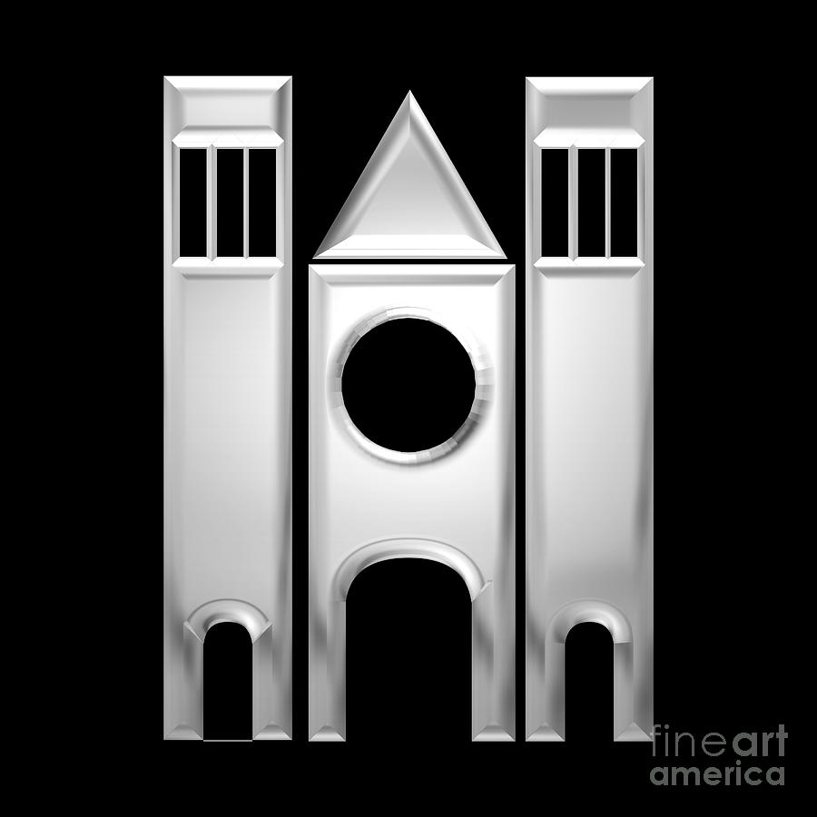 Silver Cathedral Church Symbol Digital Art by Rose Santuci-Sofranko