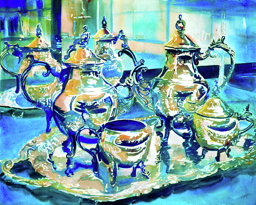 Silver Set Painting - Silver Display by Steve Miltimore