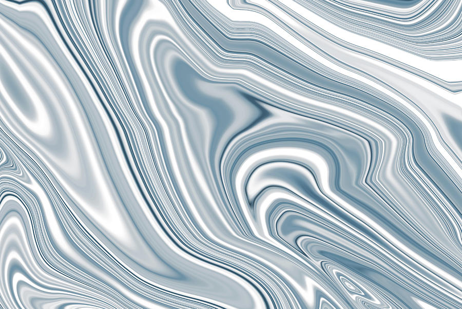 Silver flowing abstract Photograph by Severija Kirilovaite
