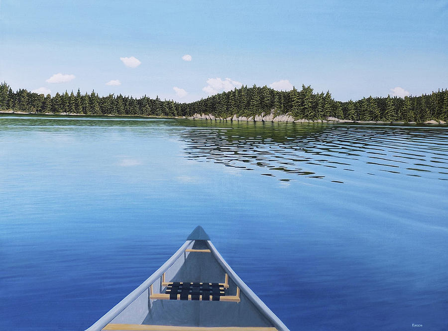 Silver Lake Paddle Painting by Kenneth M Kirsch