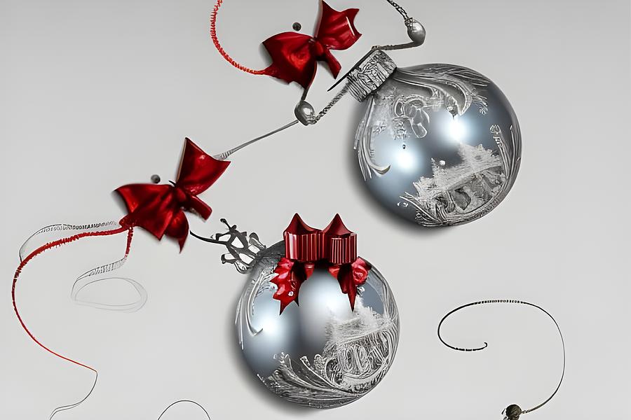 Silver Ornaments  Digital Art by Beverly Read