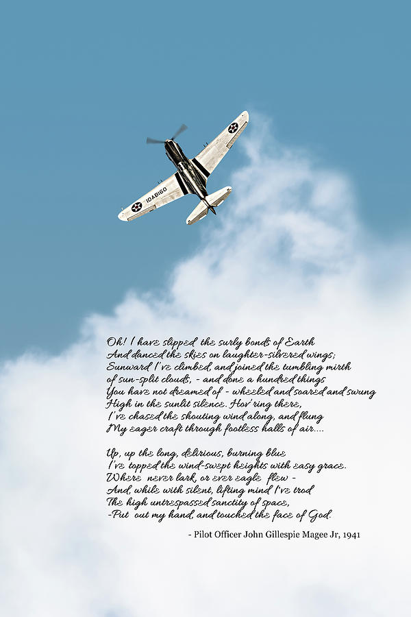 Silver P40 High Flight poem Photograph by Gary Eason